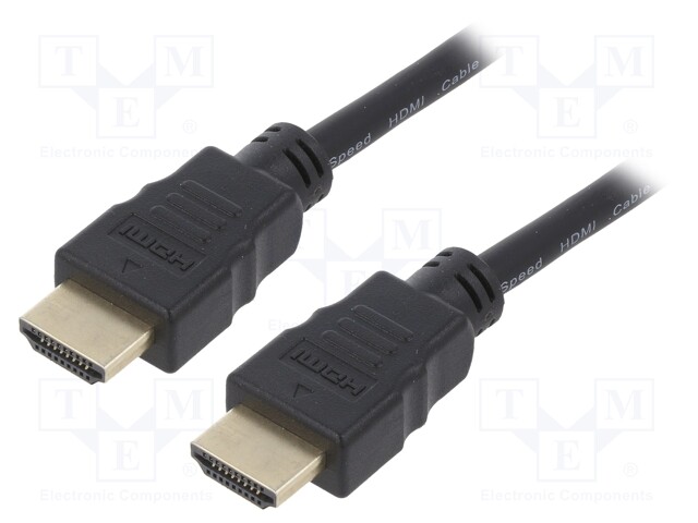 Cable; HDCP 2.2,HDMI 2.0; HDMI plug,both sides; 7.5m; black