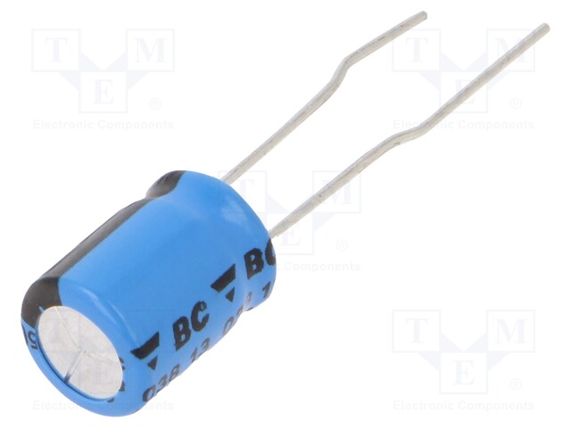 Capacitor: electrolytic; THT; 100uF; 50VDC; Ø8x11.5mm; Pitch: 3.5mm