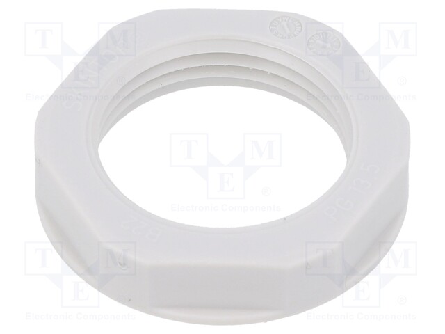 Nut; PG13,5; polystyrene; 27mm; light grey; -20÷70°C; Thread: PG