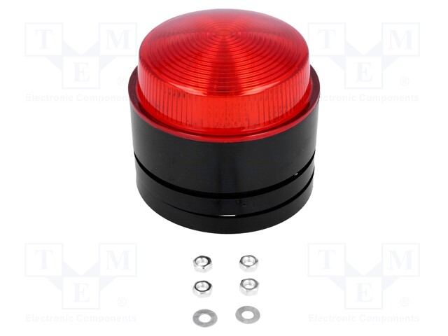 Signaller: lighting; flashing light; red; Series: X80; 24VDC; IP67