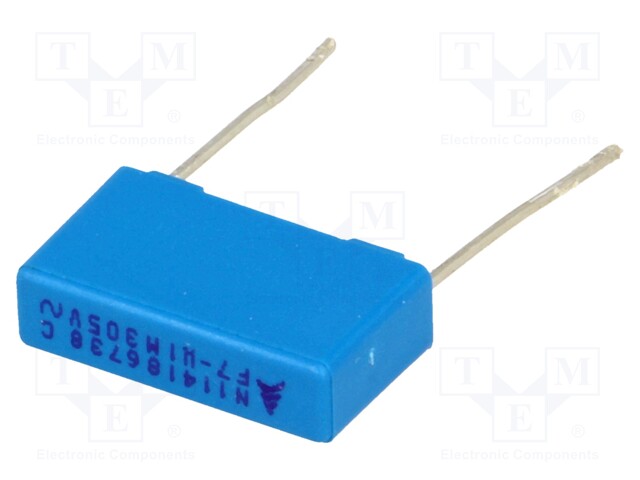 Capacitor: polypropylene; X2; 100nF; 15mm; ±20%; 5x10.5x18mm