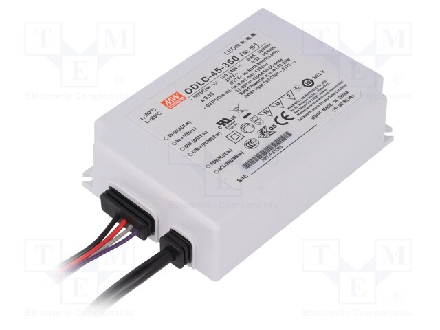 Power supply: switched-mode; LED; 33.25W; 57÷95VDC; 350mA; IP67