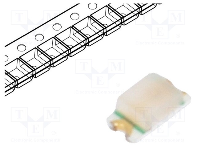 LED; SMD; 0603; orange; 40÷100mcd; 1.6x0.8x0.55mm; 2.2V; 20mA; 54mW