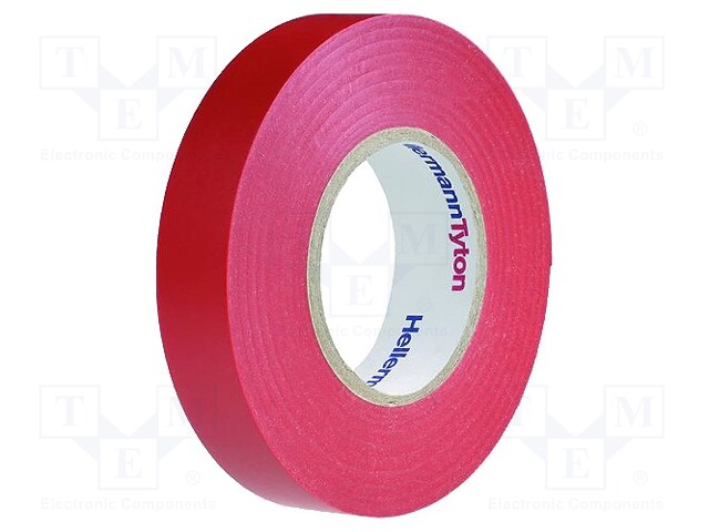 Tape: electrical insulating; W: 19mm; L: 25m; D: 0.15mm; red; 220%