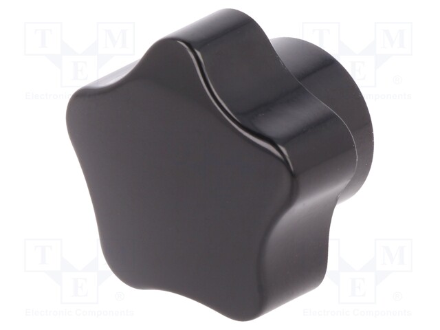 Knob; Dia: 40mm; M8; 13mm; H: 27mm; duroplast (PF); black; -20÷110°C