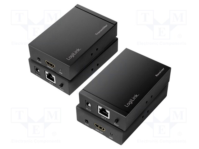 HDMI extender; HDCP 1.4; DC socket,HDMI socket,RJ45 socket