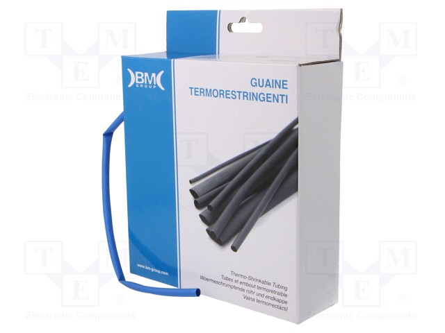 Heat shrink sleeve; glueless; 2: 1; 6.4mm; L: 10m; polyolefine