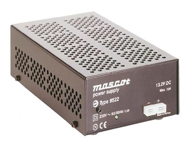 Power supply: Mascot 9527, medical standard; switched-mode; 24VDC; 5A; Out: 6.3 mm terminals; 140W;