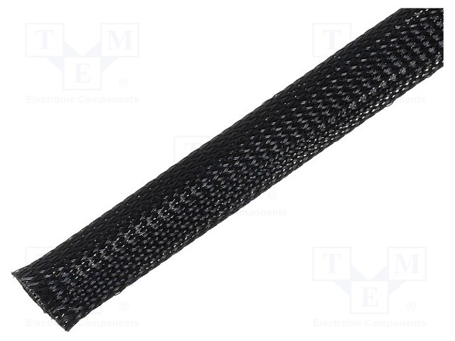 Polyester conduit; Braid diameter: 10÷30,nom.25mm; black; L: 10m