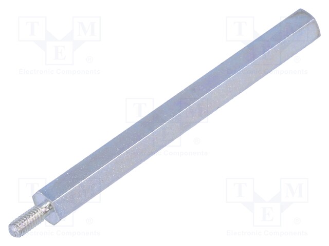 Screwed spacer sleeve; Int.thread: M2,5; 50mm; Ext.thread: M2,5