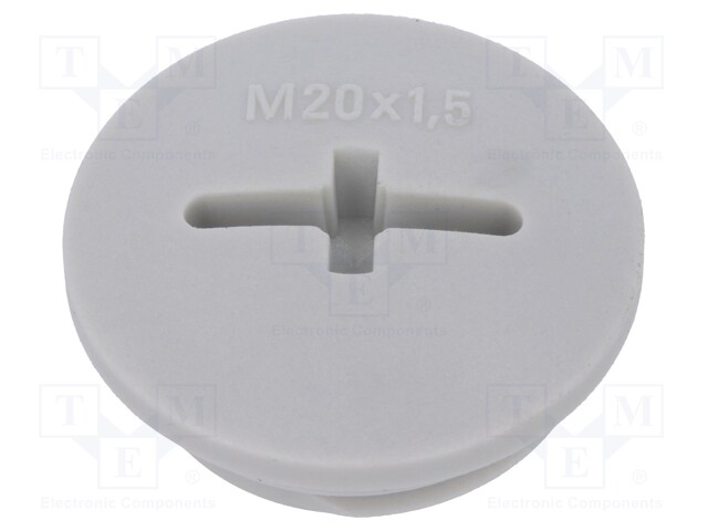 Stopper; M20; IP54; Mat: polyamide; light grey