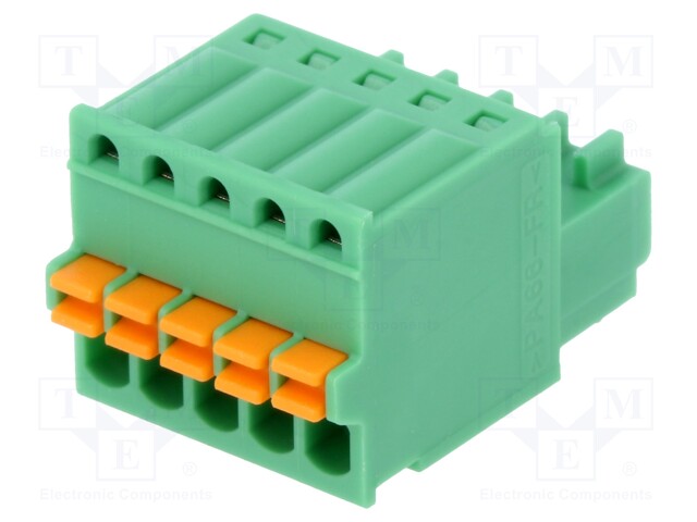 Pluggable terminal block; 2.5mm; ways: 5; straight; plug; female
