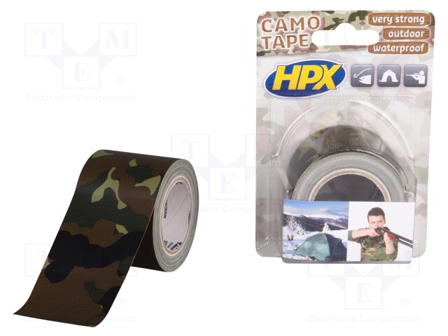 Tape: masking; W: 48mm; L: 5m; camo; Application: masking