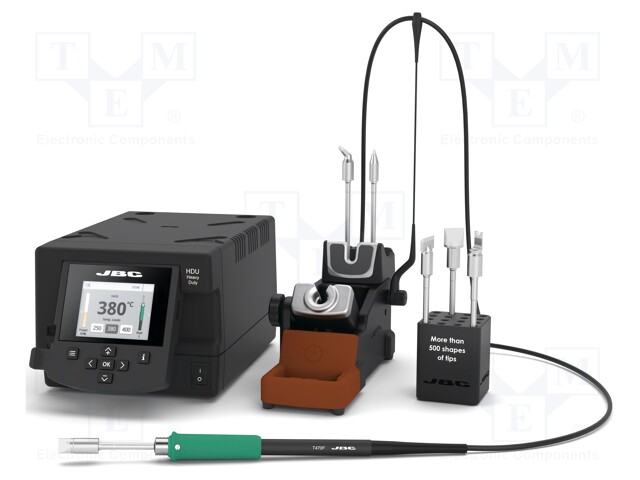 Soldering station; digital,with push-buttons; 90÷500°C; Plug: EU