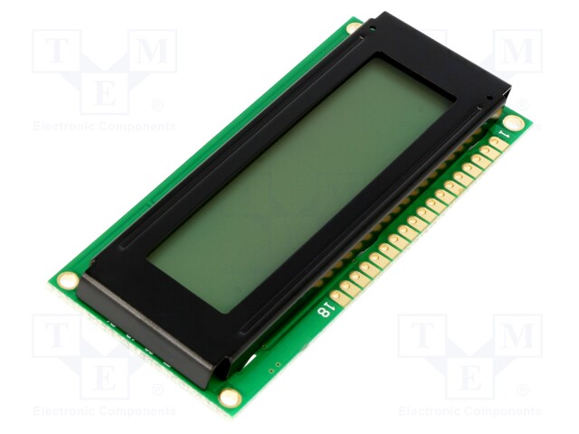 Display: LCD; alphanumeric; FSTN Positive; 16x2; 80x36x10.5mm; LED