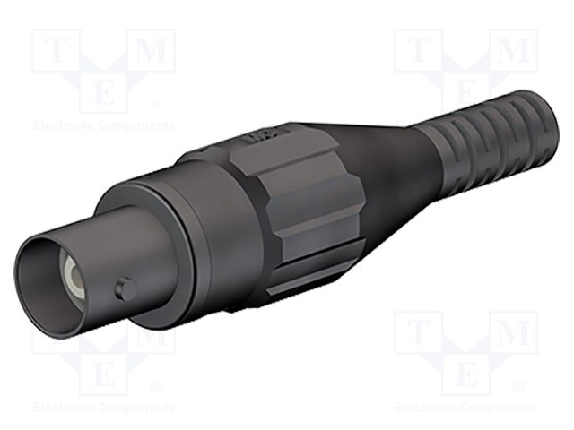 Connector: socket; BNC; black; Connection: soldering; 5÷40°C; male