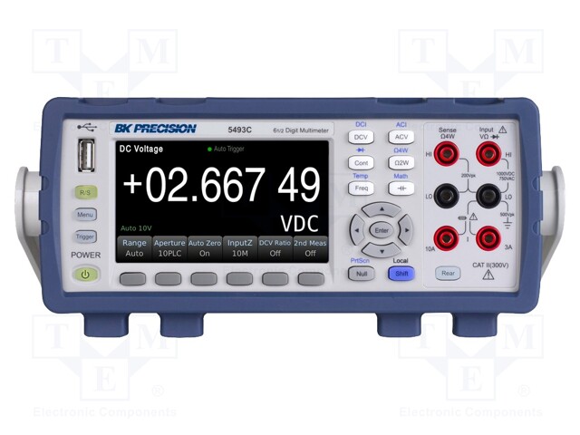 Benchtop multimeter; LCD 4,3" 5,5 digits; 100m/1/10/100/1000V