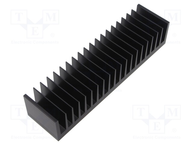 Heatsink: extruded; grilled; black; L: 50mm; W: 200mm; H: 39.9mm