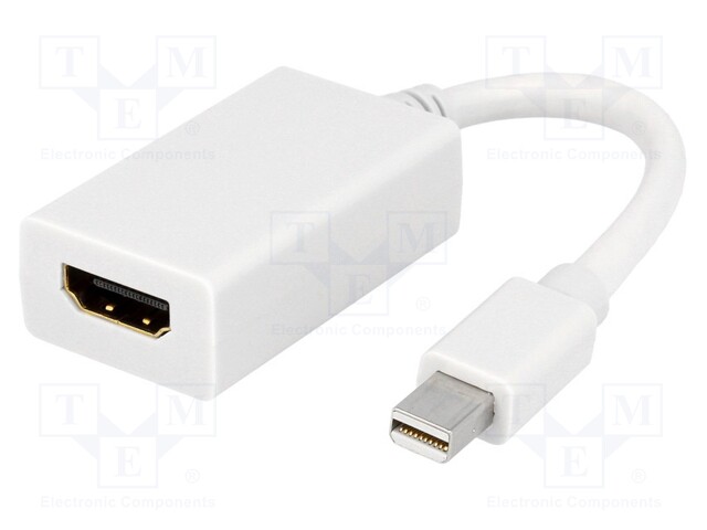 Adapter; mini DisplayPort plug,HDMI socket; white