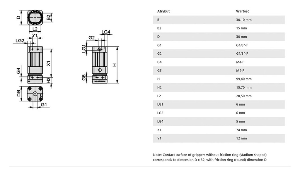 Magnetic gripper; 5÷70°C; 130N; Operating modes: bistable