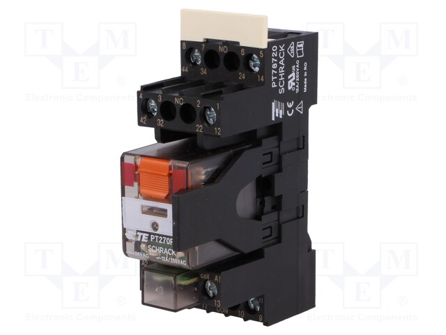 Relay: interface; DPDT; Ucoil: 24VAC; 12A; 12A/250VAC; 12A/30VDC