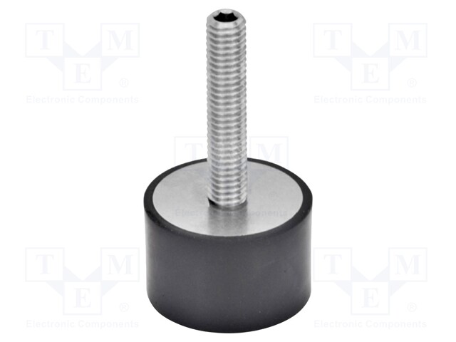 Vibroisolation foot; Ø: 64mm; H: 26mm; Shore hardness: 70; 3.7kN