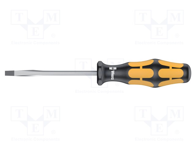 Screwdriver; slot; for impact,assisted with a key; 3,5x0,6mm