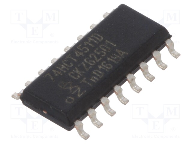 IC: digital; BCD to 7-segment,decoder; SMD; SO16; Series: HCT