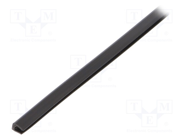 Hole and edge shield; polyetylene; L: 30.5m; black; H: 4.7mm; glued