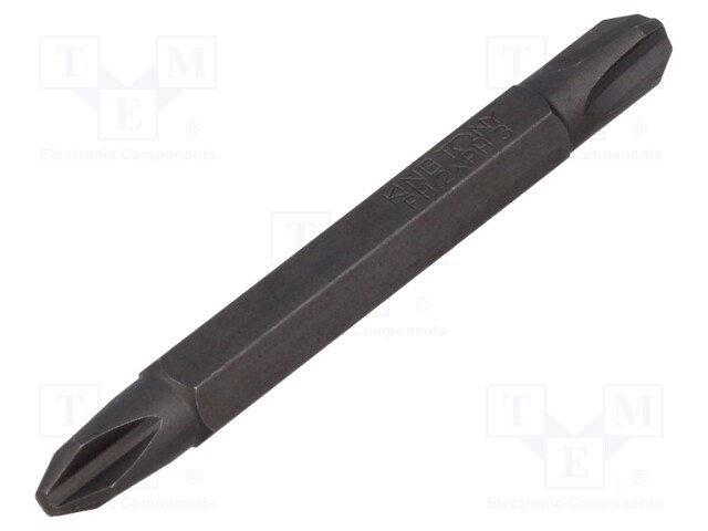 Screwdriver bit; Phillips; PH2,PH3; Overall len: 60mm