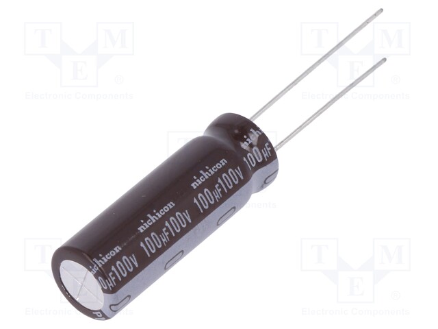 Capacitor: electrolytic; low impedance; THT; 100uF; 100VDC; ±20%