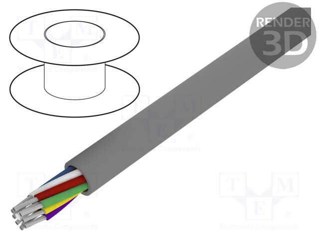 Wire; Alpha Essential C&C; 9x22AWG; unshielded; 300V; 305m; Cu