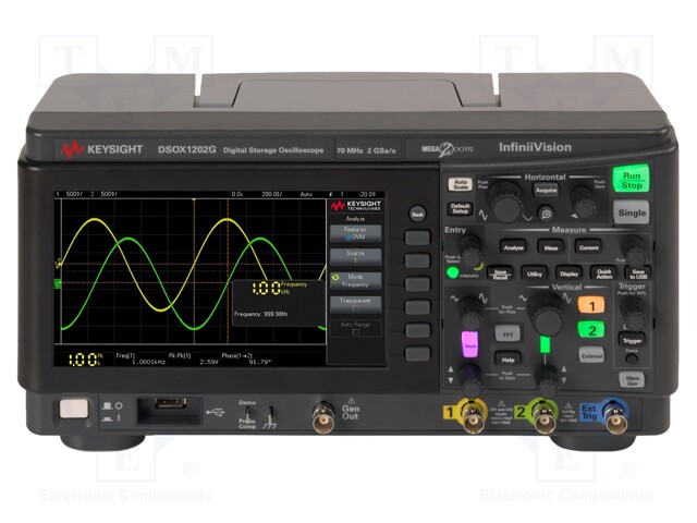 Oscilloscope: digital; Band: ≤70MHz; Channels: 2; 1Mpts; 2Gsps