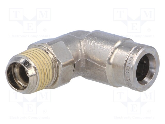 Metal connector; angled; BSP 1/8"