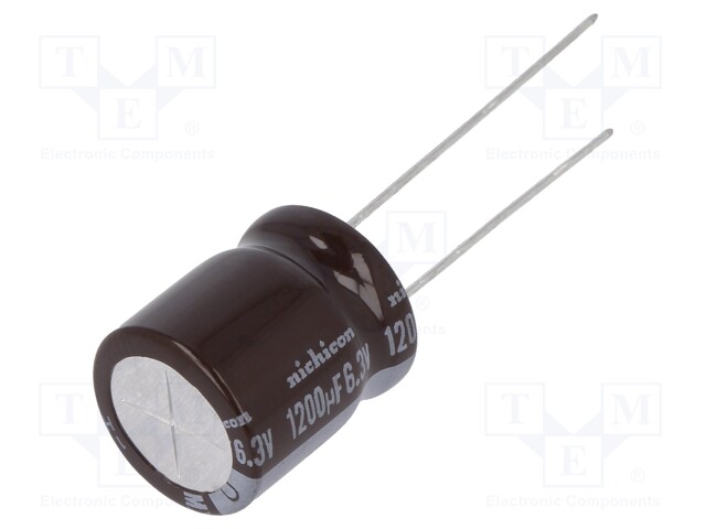 Capacitor: electrolytic; low impedance; THT; 1200uF; 6.3VDC; ±20%