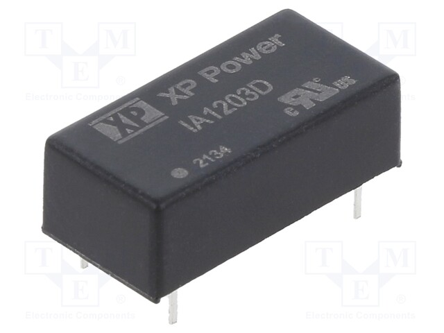 Isolated Board Mount DC/DC Converter, ITE, 2 Output, 1 W, 3.3 V, 151 mA, -3.3 V