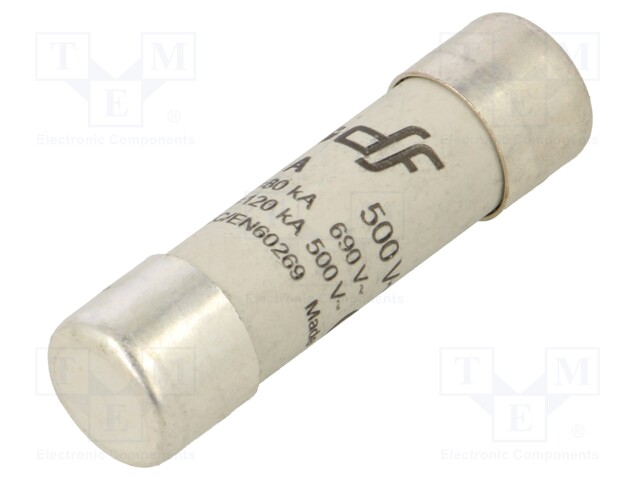 Fuse: fuse; gG; 4A; 500VAC; 440VDC; ceramic,cylindrical,industrial