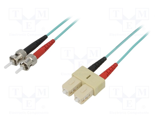 Fiber patch cord; OM3; ST/SC; 2m; LSZH; Optical fiber: 50/125um