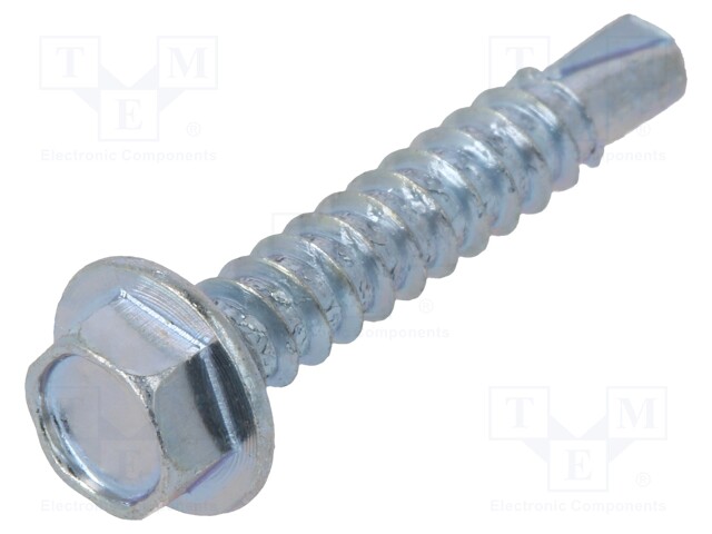 Screw; for metal; 3,9x22; Head: hexagonal; hardened steel; zinc