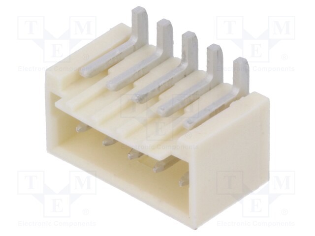 Socket; wire-board; male; 1.5mm; PIN: 5; SMT; on PCBs; tinned