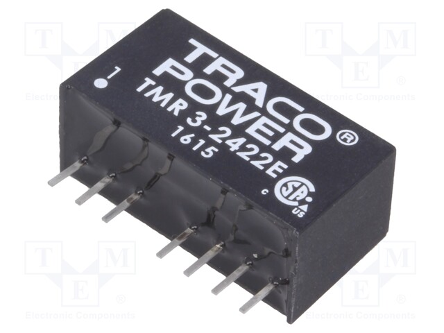 Converter: DC/DC; 3W; Uin: 18÷36V; Uout: 12VDC; Uout2: -12VDC; SIP8