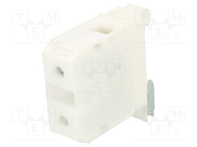 Splice terminal: rail; 4÷35mm2; ways: 1; terminals: 2; white; TS35