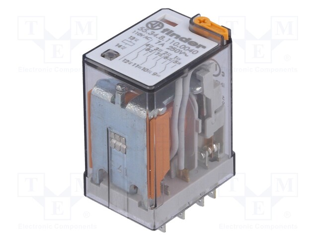 Relay: electromagnetic; 4PDT; Ucoil: 110VAC; 7A/250VAC; 7A/30VDC