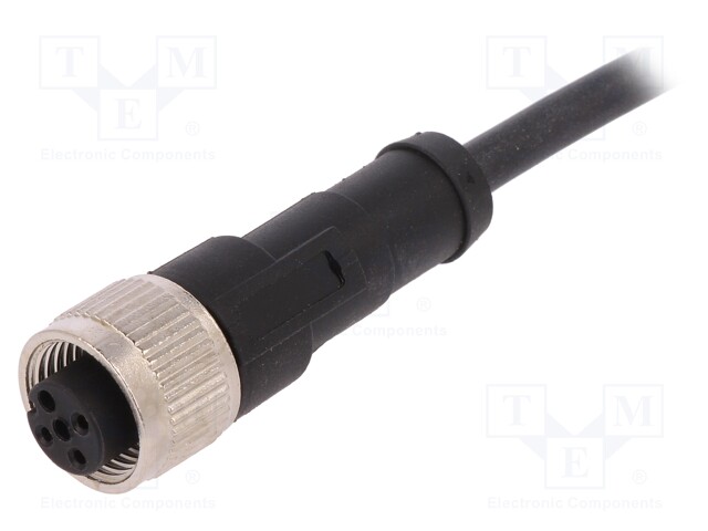 Connection lead; M12; PIN: 3; straight; 2m; plug; 250VAC; 4A; 250VDC