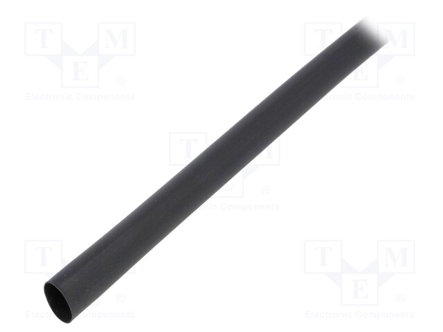 Heat shrink sleeve; flexible; 2: 1; 9.5mm; L: 1.2m; black; 5pcs.