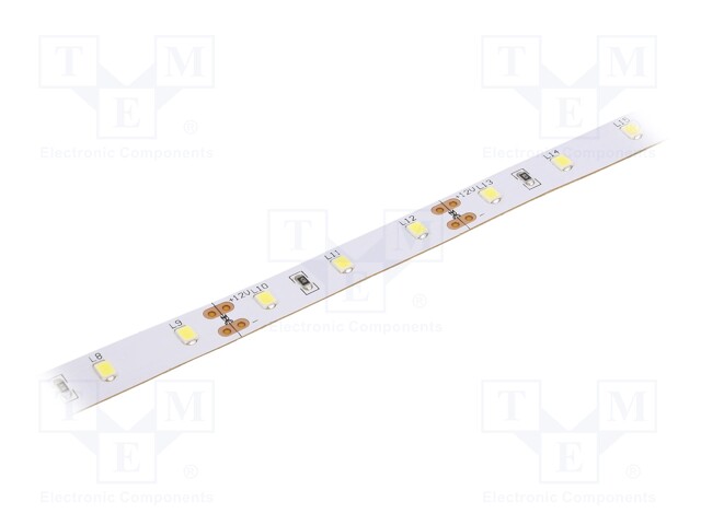 LED tape; white cold; 2835; 12V; LED/m: 60; 10mm; IP20; 14.4W/m