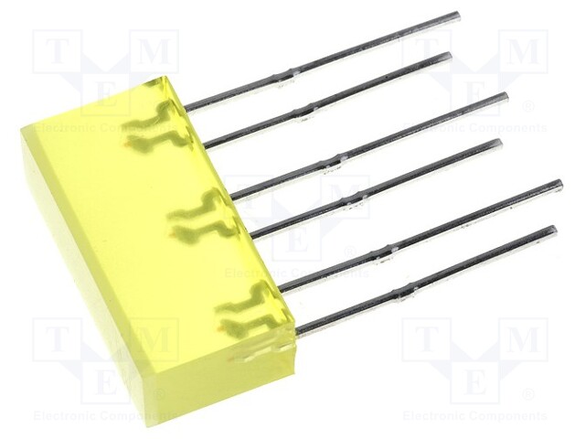 LED backlight; yellow; Lens: diffused,yellow; λd: 588nm; 5÷10mcd