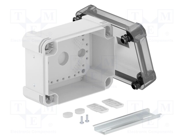 Enclosure: junction box; X: 151mm; Y: 167mm; Z: 87mm; polycarbonate