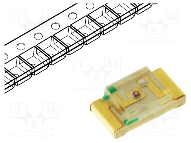 LED; SMD; 1206; red; 4÷12mcd; 3.2x1.6x1.1mm; 120°; 2÷2.5V; 20mA