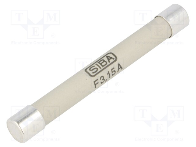 Fuse: fuse; quick blow; 3.15A; 3kVAC; ceramic; 10x85mm